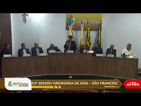 53ª SESSÃO ORDINÁRIA DE 2026 - SÃO FRANCISCO DE GOIÁS