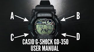 Casio G-Shock GD-350 User Manual | How To Setup Casio G-Shock GD-350