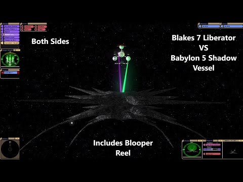 Blakes 7 Liberator VS Babylon 5 Battle Crab | Both Sides | Star Trek Bridge Commander Battle |