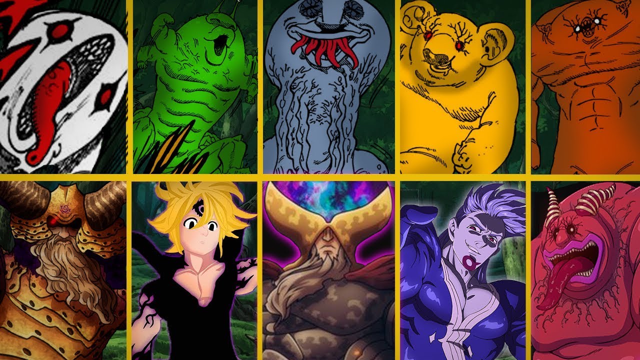 TODOS OS TIPOS DE DEMÔNIOS DE NANATSU NO TAIZAI - Espécies e Níveis de Poder | Player Solo