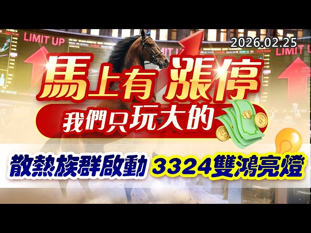 20260225《股市最錢線》#高閔漳”馬上有漲停，我們只玩大的！””散熱族群啟動，3324雙鴻亮燈”
