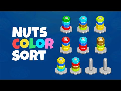 Nuts Color Sort: Bolt Sorting Gameplay Android - YouTube