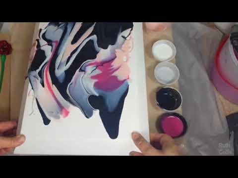 Pour Painting & Super Heavy Gel Medium: 3D Ribbon Roses