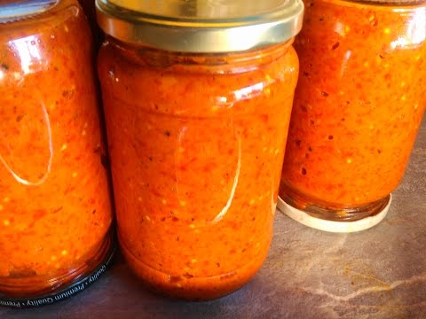 Bakina kuhinja  - Ajvar sa barenom paprikom i plavim patlidžanom