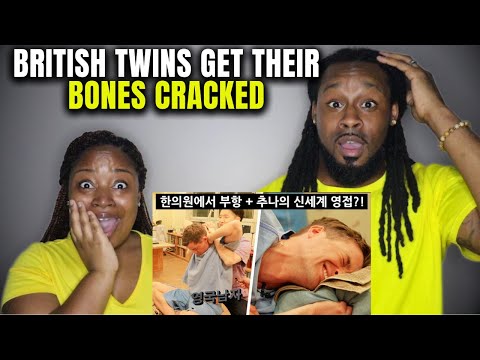🇰🇷🇬🇧 Americans React "British Twins get their Bones Cracked at Traditional Korean Medicine Centre"