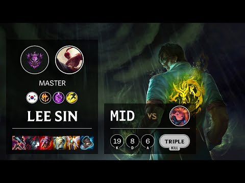 Lee Sin Mid vs Zoe - KR Master Patch 11.18