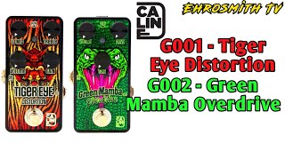 Video thumbnail for Caline G-Series Pedals: Caline G001 Tiger Eye Distortion & Caline G002 Green Mamba Overdrive Pedal by Ehrosmith TV