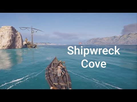 Assassin's Creed Odyssey : Shipwreck Cove # Loot treasure , machaon the feared clue location
