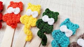Lovely cat bookmark crochet tutorial | Unique and creative crochet cat bookmark