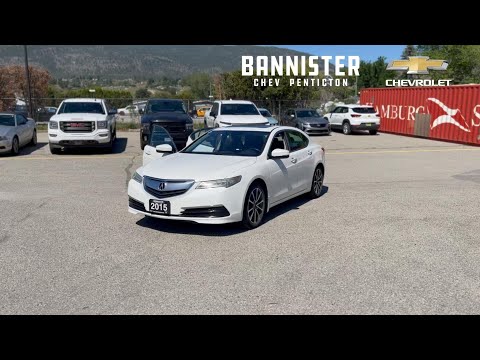 2015 Acura TLX AWD V6 Tech in White for sale at Bannister Chevrolet Penticton in Penticton, BC