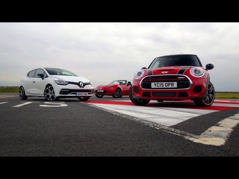 Shootout - 2015 Mazda MX-5 vs Mini Cooper S JCW,  Renault Clio RS 220 Trophy and Toyota GT 86