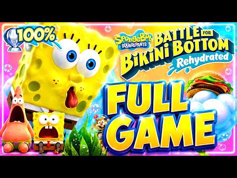 SpongeBob Battle for Bikini Bottom Rehydrated FULL GAME 100% Longplay (PS4) [Platinum Walkthrough]