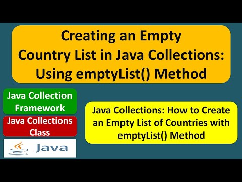 Creating An Empty Country List In Java Collections Using Emptylist Method