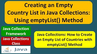 Creating an Empty Country List in Java Collections: Using emptyList() Method