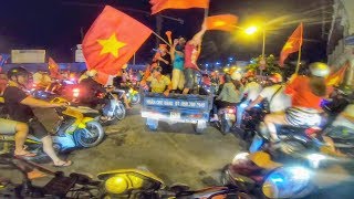 Vietnam Celebrates Football Match Win - Ho Chi Minh City