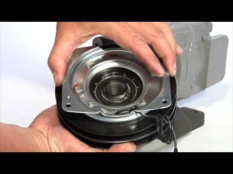 Electric clutch installation for small hydraulic pumps