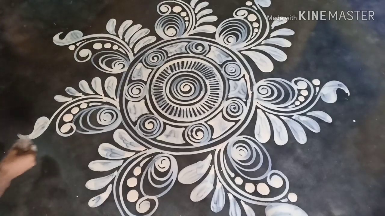 Wedding alpana rangoli design by mukesh arts
