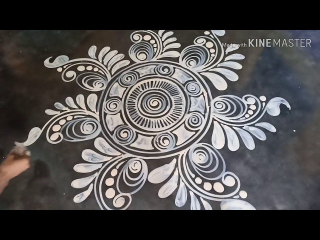 Wedding alpana rangoli design by mukesh arts