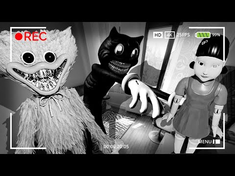 MA CAMÉRA A FILMÉ POPPY PLAYTIME + CARTOON CAT + POUPÉE SQUID GAME DANS LA VRAIE VIE ! 😨