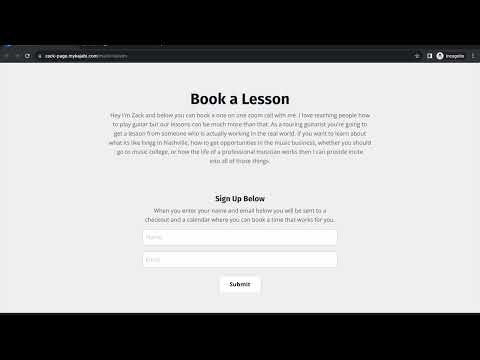 How to book a lesson - Zack Page