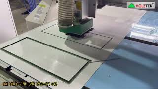 Máy Router CNC 1 đầu khoét ô kính cánh tủ bếp