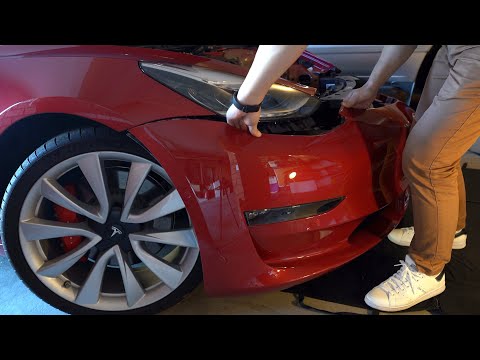 Removing and inspecting the Tesla Model 3 Bumper