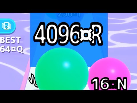 BALL RUN 2048 — INFINITY ∞ '4096 ¤R' MYSTERIOUS SYMBOL ON THE WALL! ('GEAR-LION', GAMEPLAY*)