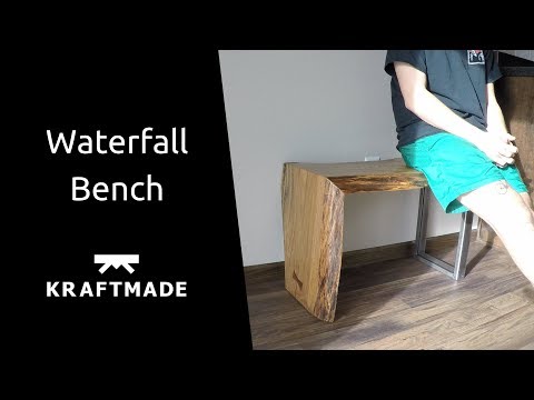 Building a Live Edge Waterfall Bench - Kraftmade