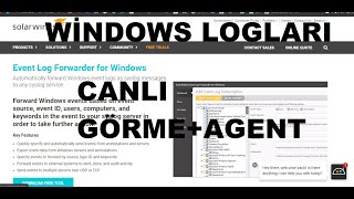 Solarwinds Windows Loglarını Canlı Bir Şekilde  Görme Monitöring  #cyb