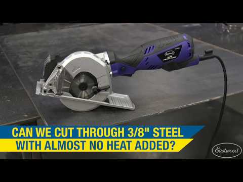 How to Cut Through 3/8" Thick Steel Plate & Add Almost No Heat! Mini Metal Saw from Eastwood!