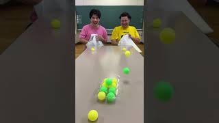 ピンポン玉を多く入れた方が勝ち🏓🏆
