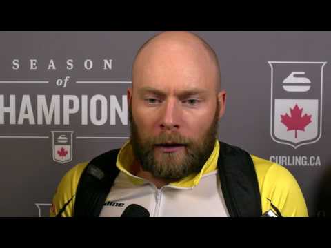 2017 Tim Hortons Brier - Media Scrum - Bronze Medal Game