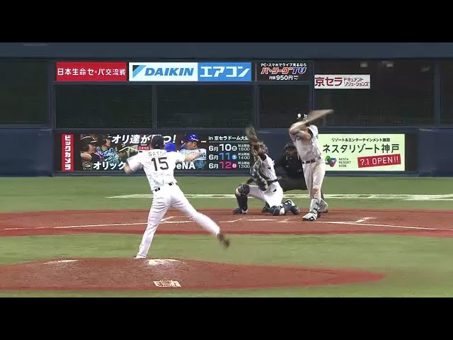 【11回表】マウンドに仁王立ち!! バファローズ・佐藤達 渾身のストレートでピンチしのぐ!! 2016/6/7 Bs-D