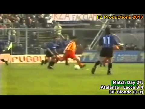 Serie A 1993-1994, day 27 Atalanta - Lecce 3-4 (Biondo goal)