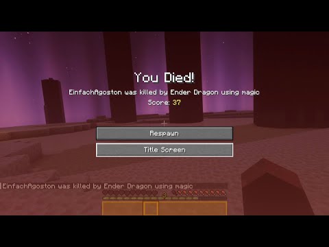 Enderdrachenkampf (geht schief)