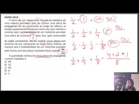 ENEM 2019 - Matemática | Questao 164 (Prova Amarela) - Placas de Anúncio e Probabilidade