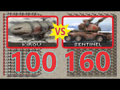 Kirov vs Sentinel - Same Cost - Red Alert 2 MO
