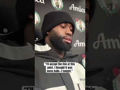 Jaylen Brown was NOT happy with the refs 😬