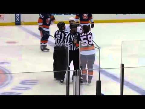 Brett Gallant (New York Islanders) KOs Matt Kassian (Ottawa Senators) at Islanders 482014