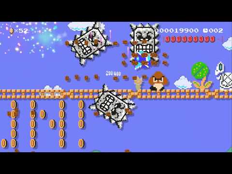 Thwomp Stomp Marathon by KyzrDragon - SUPER MARIO MAKER - NO COMMENTARY 1az