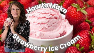 Homemade Strawberry Ice Cream from Scratch — Rich, Creamy Custard Style