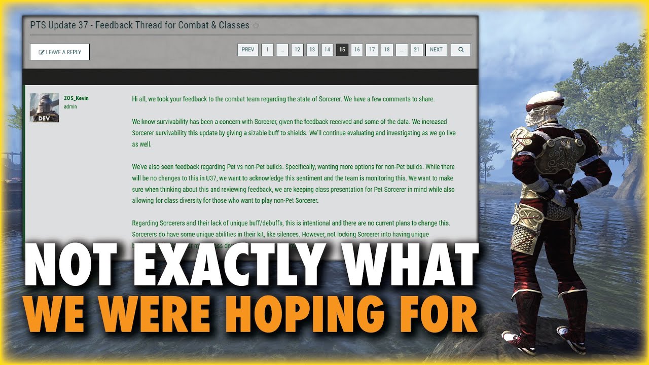 Concerning Future for Sorcerers and Templars | ZOS Responds to Forum Feedback