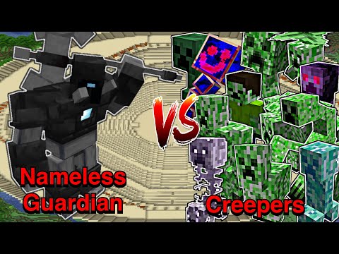 Ultimate Minecraft Mob Battle: Guardian vs Creepers