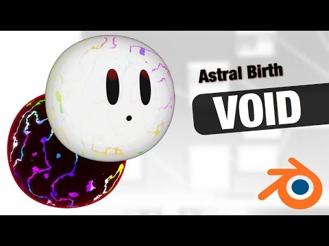 How to 3D model Astral Birth Void in Blender (95% Procedural Material)