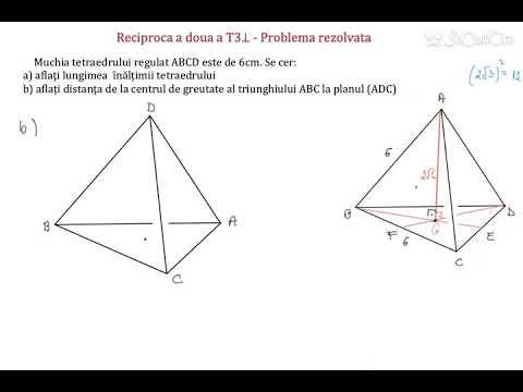Problema rezolvata - Reciproca a doua a teoremei celor trei perpendiculare