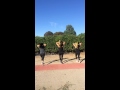 Here we go (long cheer from camp) from the back ...
