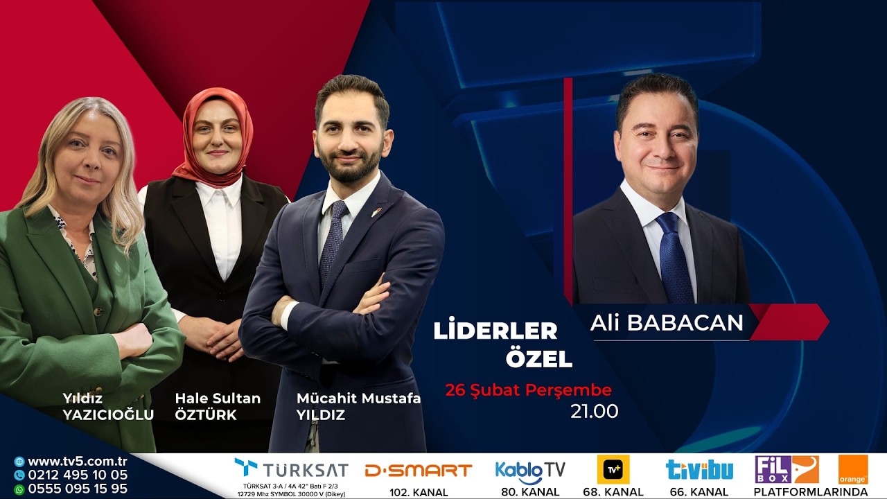DEVA Partisi Genel Başkanı Ali Babacan #TV5’te – #LiderlerÖzel