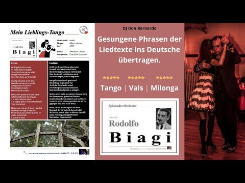 DJ Don Bernardo - Lyrics ins Deutsche übertragen - Orquesta Rodolfo Biagi