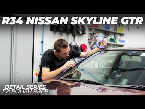 LZ R34 Nissan Skyline GTR Midnight Purple III Vspec Detail Series E2: Polish Prep