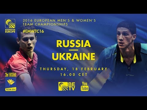 Badminton - Denis Grachev (RUS) vs Valeriy Atrashchenkov (UKR) - Group Stage, EMTC 2016